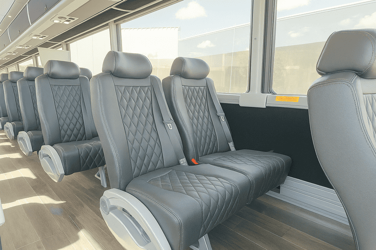 interior of Toms River Coach Bus Service charter bus