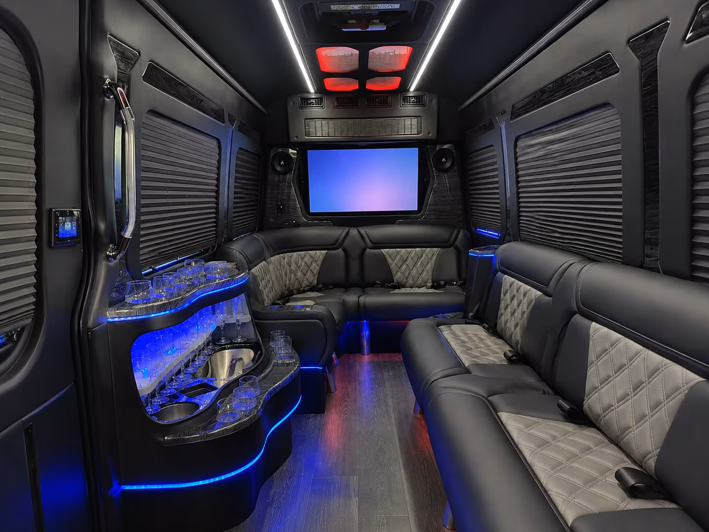 toms river 40 passenger party bus inside